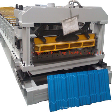 2015 new style roof tile sheet cold roll forming machine with PLC control